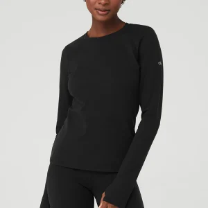 Airbrush Winter Warm Nocturne Long Sleeve - Black
