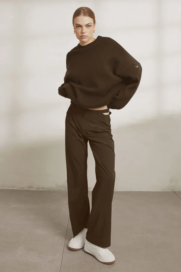 Scholar Crew Neck Sweater - Espresso