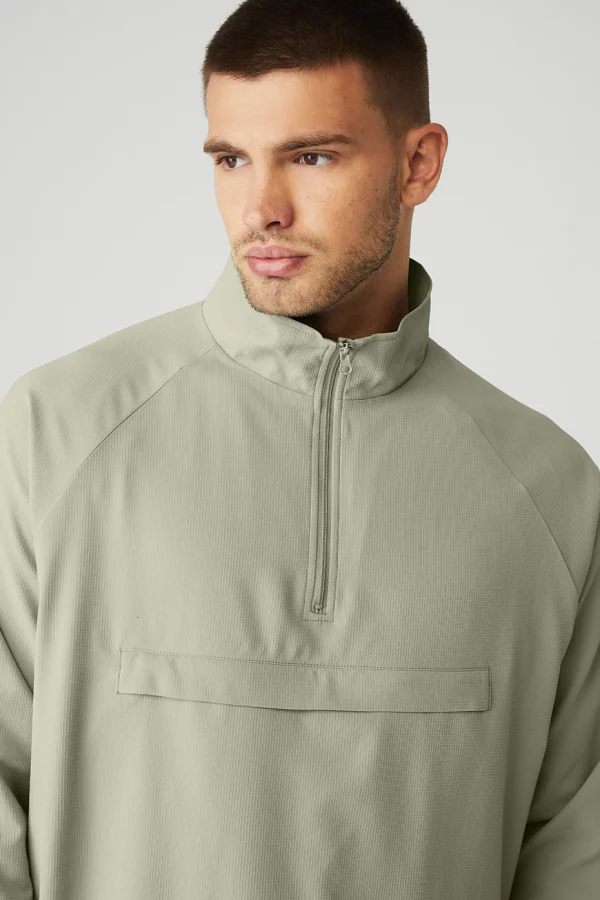 Ripstop 1/4 Zip On-Set Jacket - Limestone