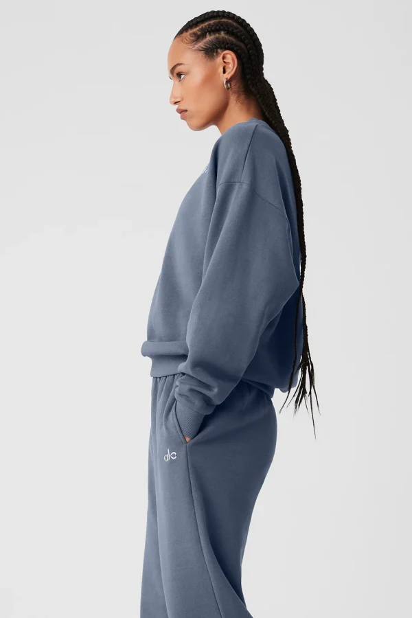 Accolade Crew Neck Pullover - Bluestone