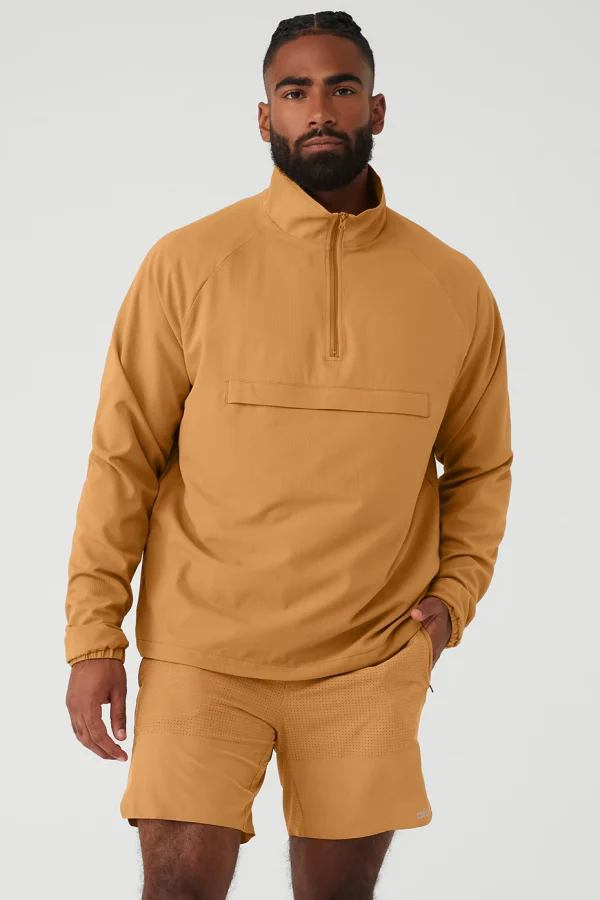 Ripstop 1/4 Zip On-Set Jacket - Toffee