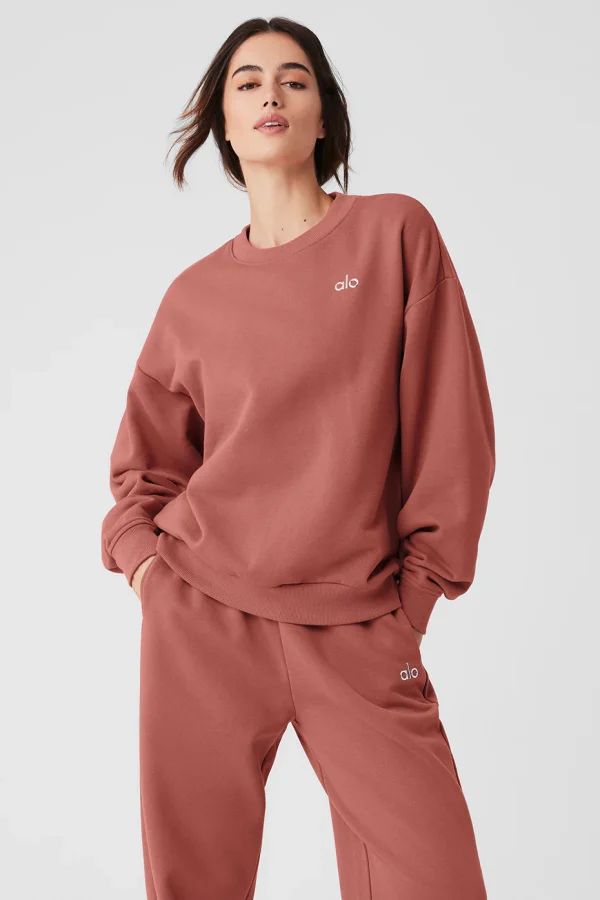 Accolade Crew Neck Pullover - Soft Terracotta