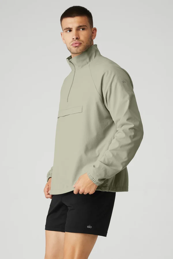 Ripstop 1/4 Zip On-Set Jacket - Limestone