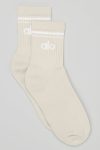 Unisex Half-Crew Throwback Sock - Bone/White