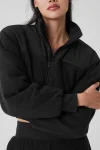 Polar Fleece Cropped Wintry Mix Jacket - Black