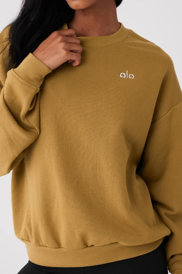 Accolade Crew Neck Pullover - Golden Olive Branch
