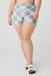 4 Vapor High-Waist Argyle Short - Gravel/Titanium