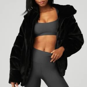 Knock Out Faux Fur Jacket - Black