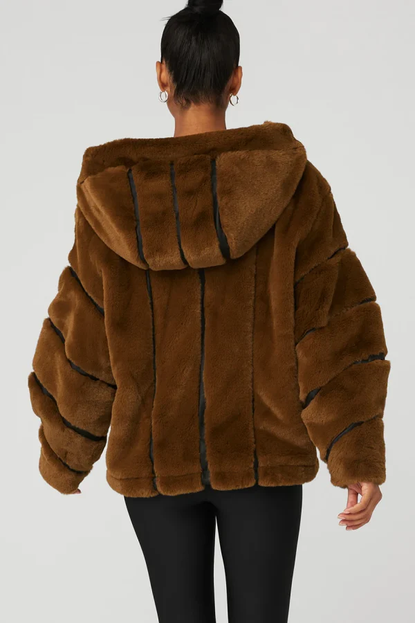 Knock Out Faux Fur Jacket - Chocolate