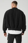 Faux Fur Urbanite Bomber - Black/Ivory