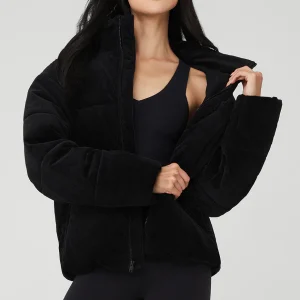 Corduroy Stage Puffer - Black