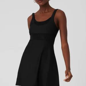 Airlift Double Trouble Tennis Dress - Black