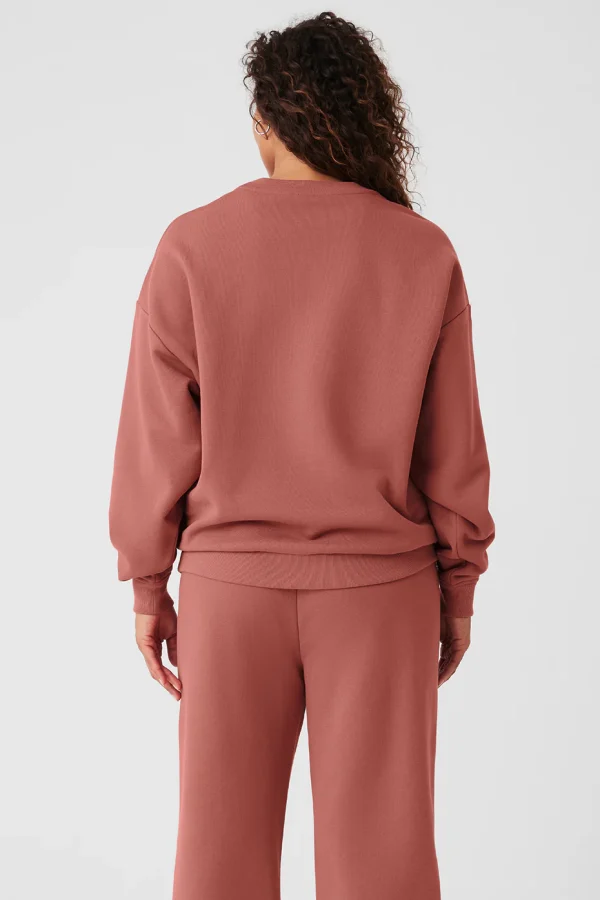 Accolade Crew Neck Pullover - Soft Terracotta