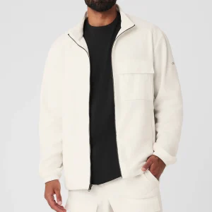 Polar Fleece Ridge Full Zip Jacket - Ivory