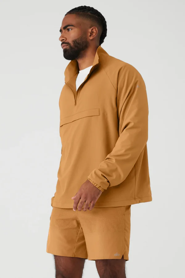 Ripstop 1/4 Zip On-Set Jacket - Toffee