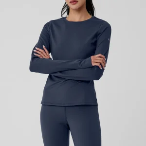 Airbrush Winter Warm Nocturne Long Sleeve - Navy