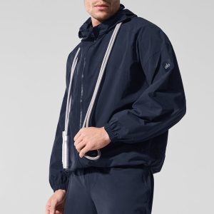 Vantage Nylon Ripstop Track Jacket – Navy