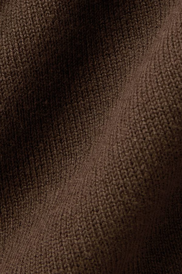 Scholar Knit Cropped Full Zip Jacket ?C Espresso