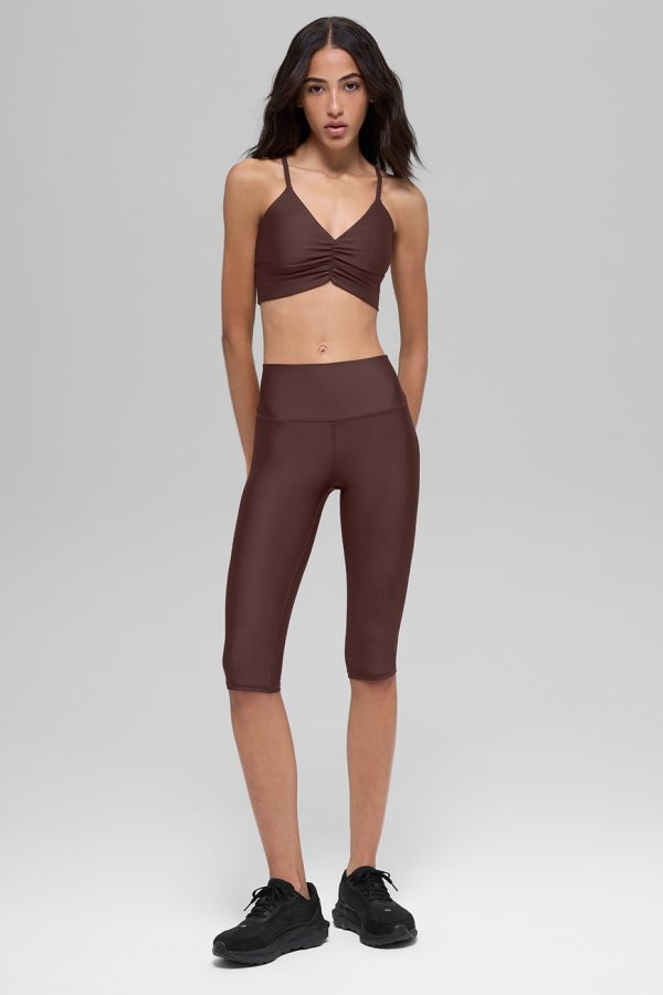 16 High-Waist Airlift Capri – Brownstone