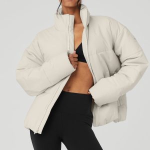 Stretch Woven Street Puffer ?C Bone
