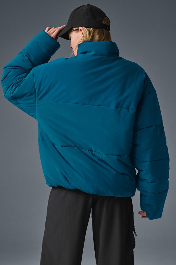 Stretch Woven Street Puffer ?C Eclipse Blue