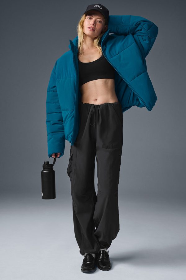 Stretch Woven Street Puffer ?C Eclipse Blue