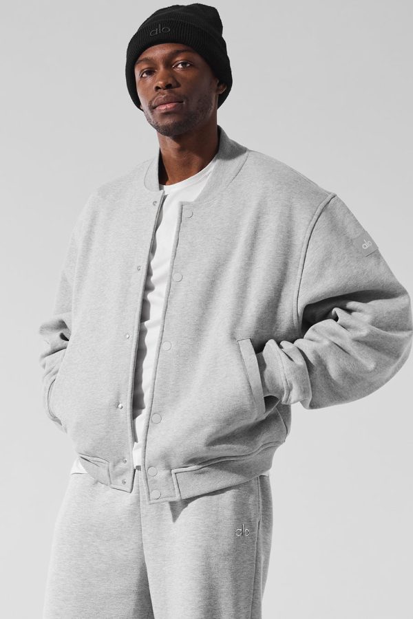 Renown Varsity Jacket ?C Athletic Heather Grey