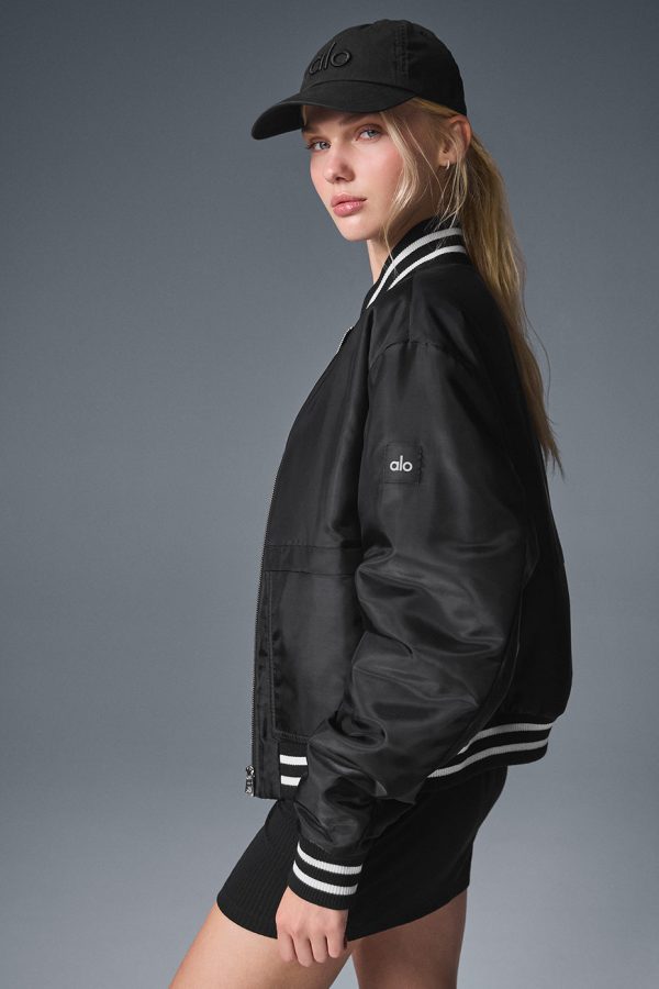 Afterglow Varsity Jacket ?C Black
