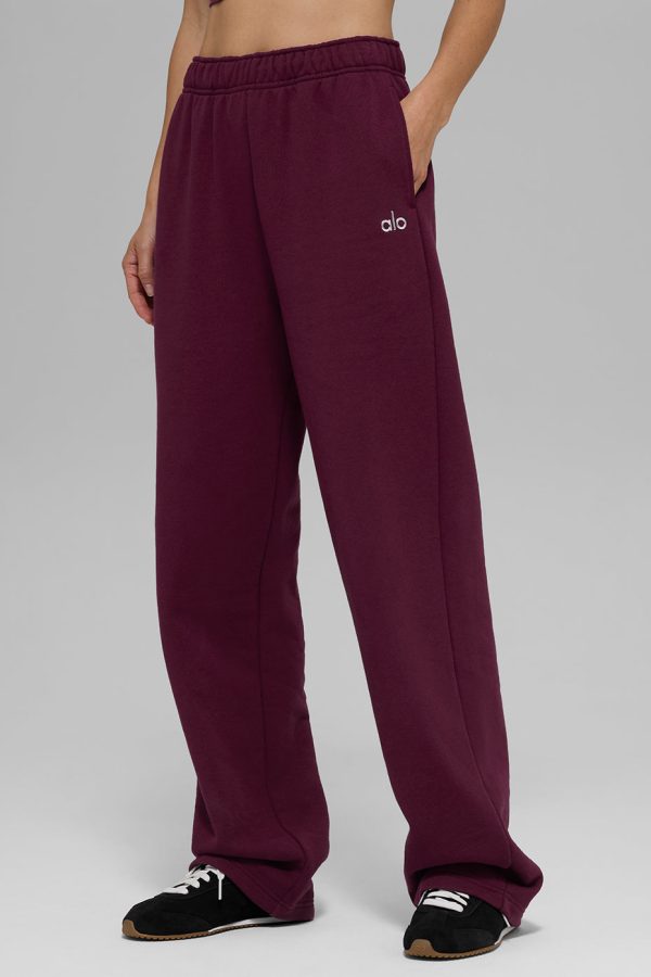 Accolade Straight Leg Sweatpant ?C Burgundy