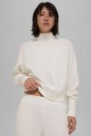 Waffle Weekend Escape Mock Neck Long Sleeve ?C Ivory