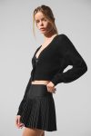 Sheer Cashmere Cropped Cardigan ?C Black