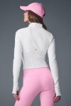 Airbrush Corset Full Zip Jacket ?C White