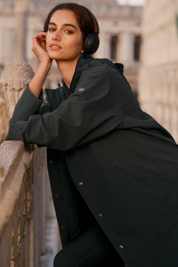 Rain Or Shine Long Coat ?C Charcoal Green