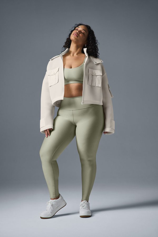 Cropped Engage Cargo Parka ?C Ivory