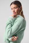 Tennis Club Sweater Knit Full Zip Jacket ?C Spearmint/White