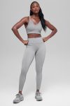 Seamless High-Waist Two Tone Rib Legging ?C Light Misty Grey Heather