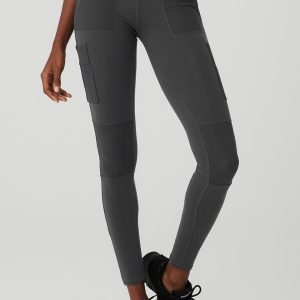 High-Waist Cargo Legging ?C Anthracite