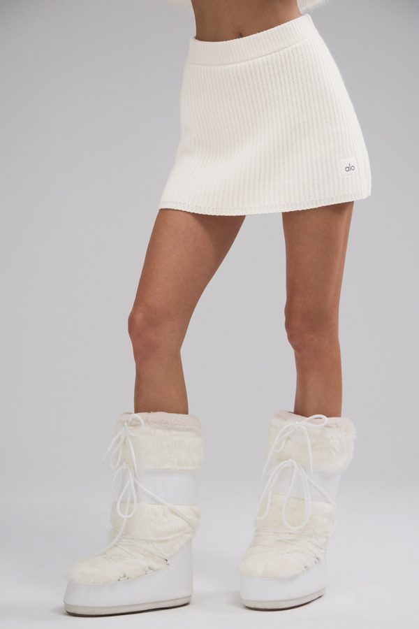 Courchevel Cashmere Skirt ?C Ivory