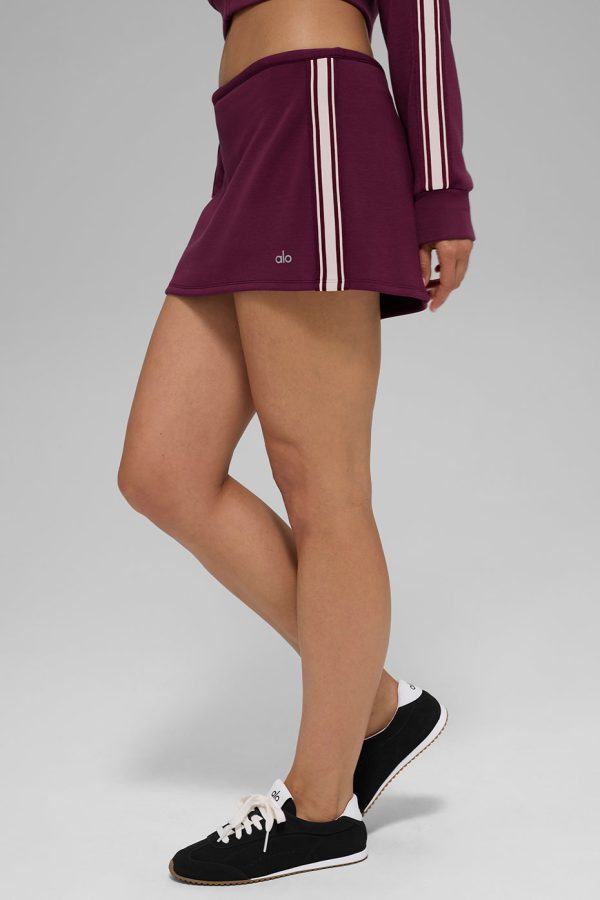 Track Star Mini Skirt ?C Burgundy