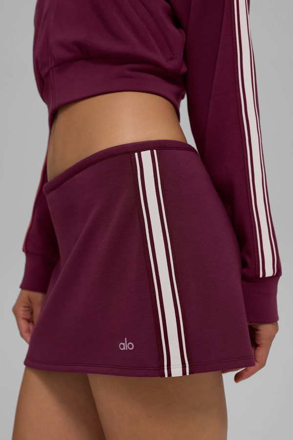 Track Star Mini Skirt ?C Burgundy
